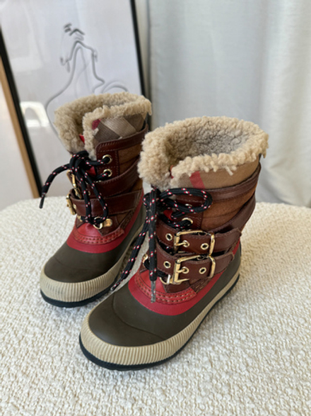 Комбинированные сапоги с ремешками Burberry, 28