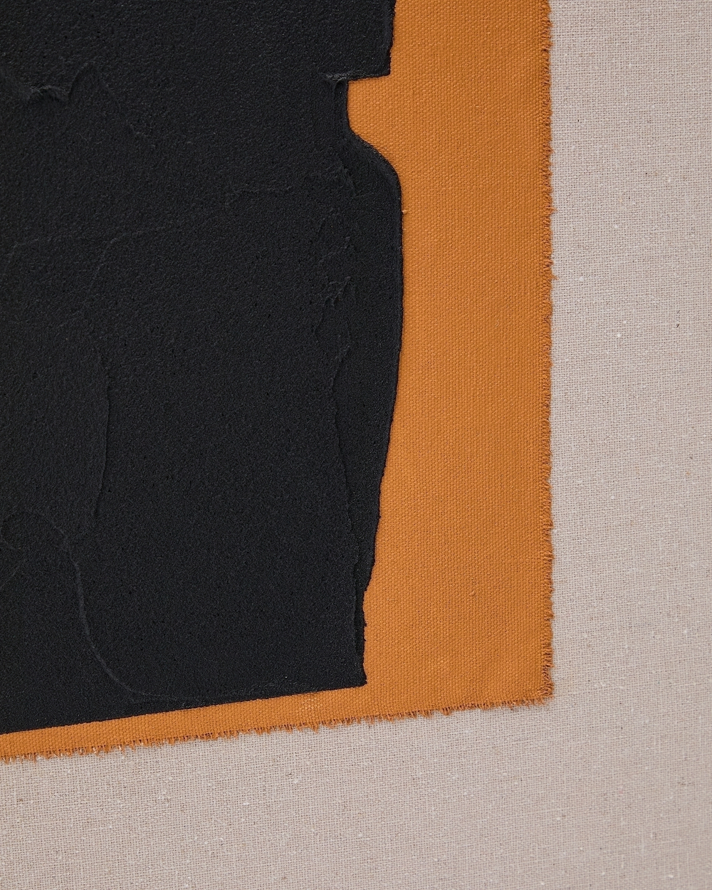 Zernu Абстрактная картина в оранжевых и чёрных тонах лен 42 x 65 см