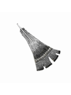"Гавия" брошь в серебряном покрытии из коллекции "Мергус" от Jenavi с замком булавка