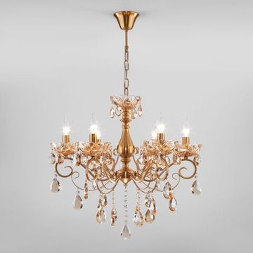 10109/6 / подвесной светильник / бронза/тонированный хрусталь Strotskis