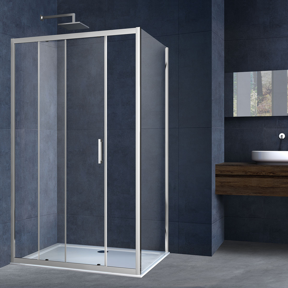 Душевой уголок Альфа (Alpha) Vincea VSR-3AL8013CL, 1300*800, хром, стекло прозрачное