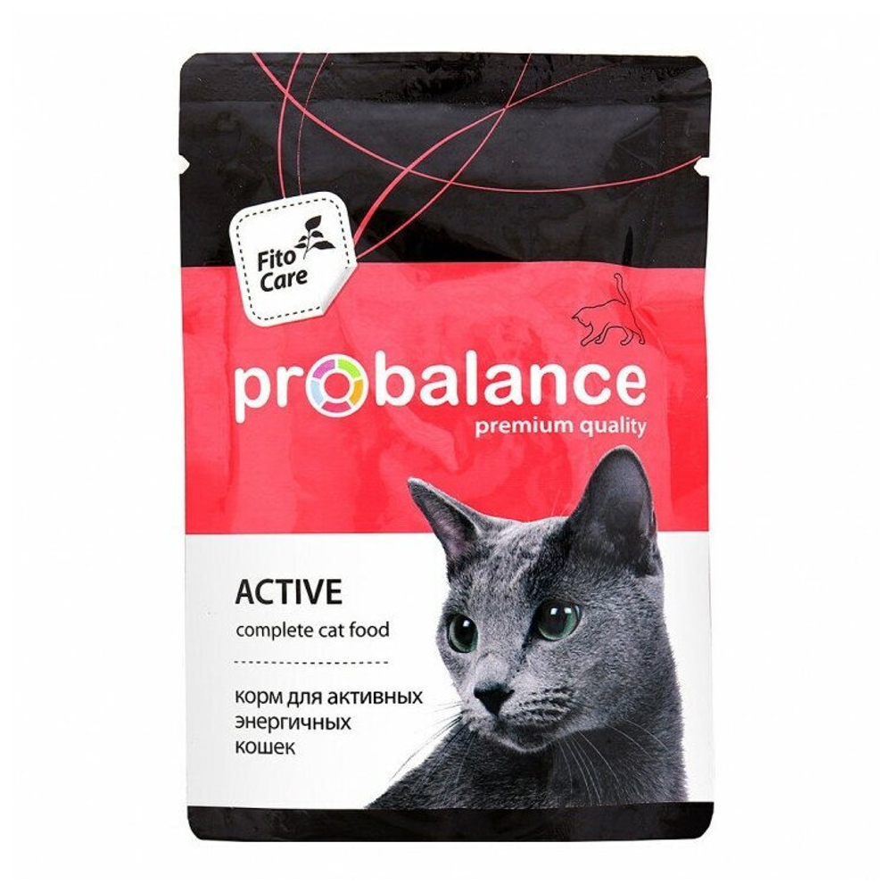 Корм ProBalance пауч Active для активных кошек, 85гр (0852)