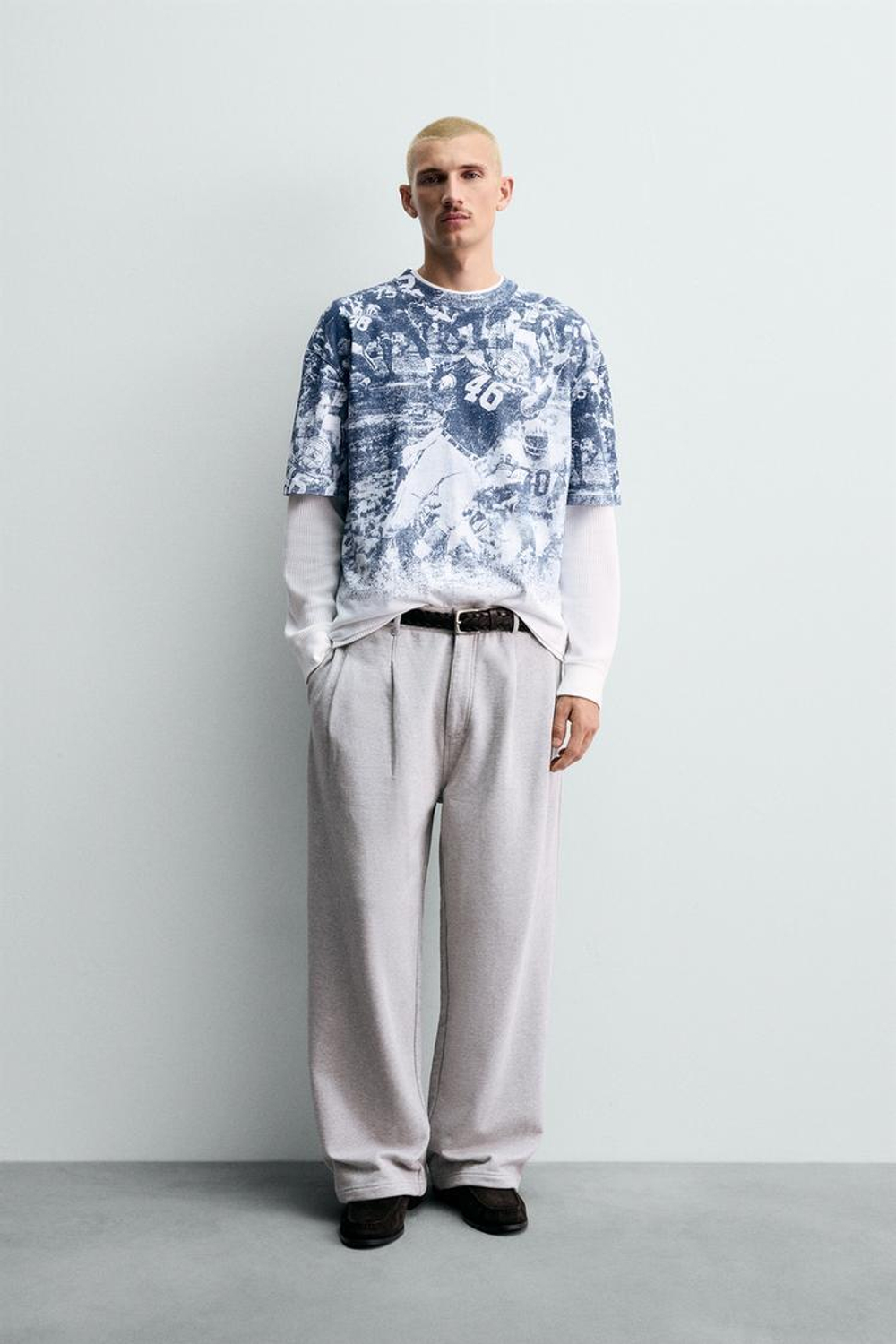 ZARA Х CHAMPION ® ФУТБОЛКА С ПРИНТОМ В СТИЛЕ АМЕРИКАНСКОГО ФУТБОЛА, РАЗНОЦВЕТНЫЙ