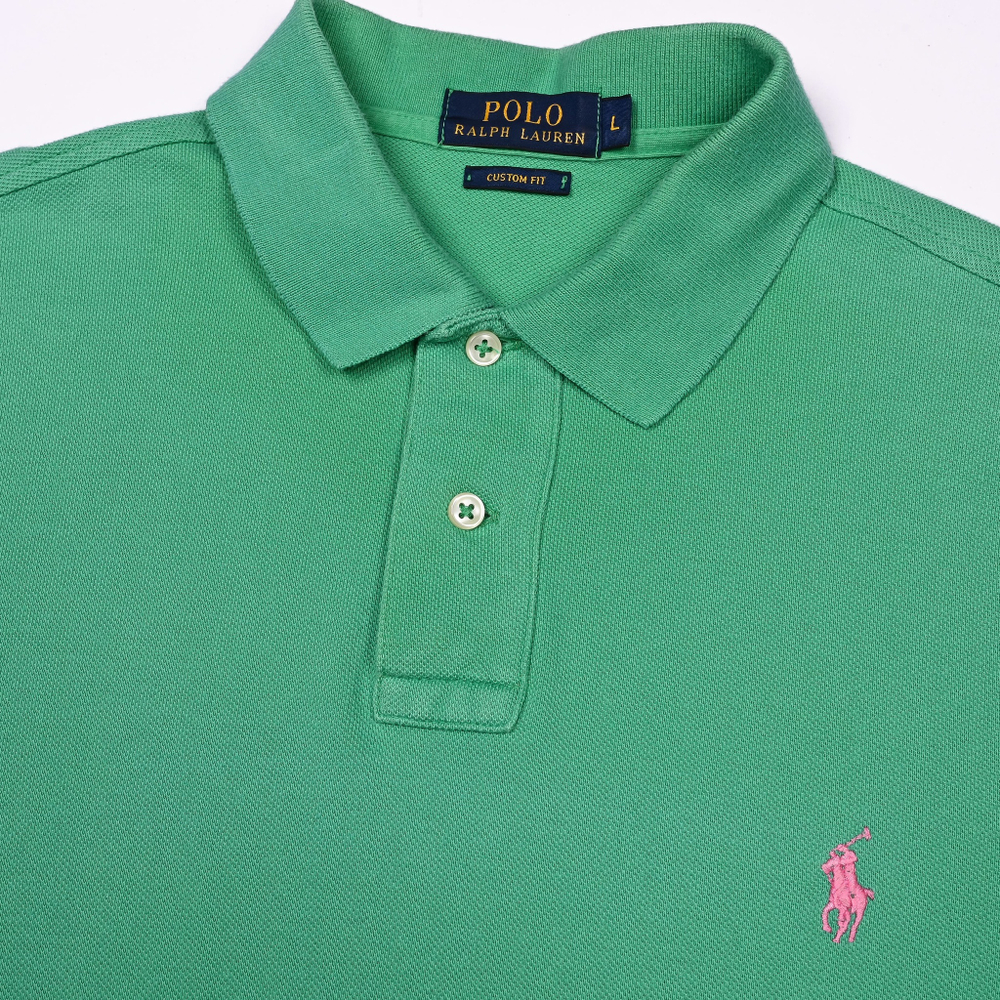 Классическое поло Ralph Lauren зеленого цвета, L