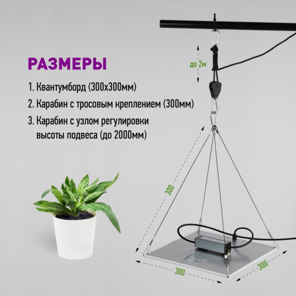 Квантум борд ЭРА FITO-80W-LED-QB Quantum board фитопрожектор полного спектра 80 Вт 3500К