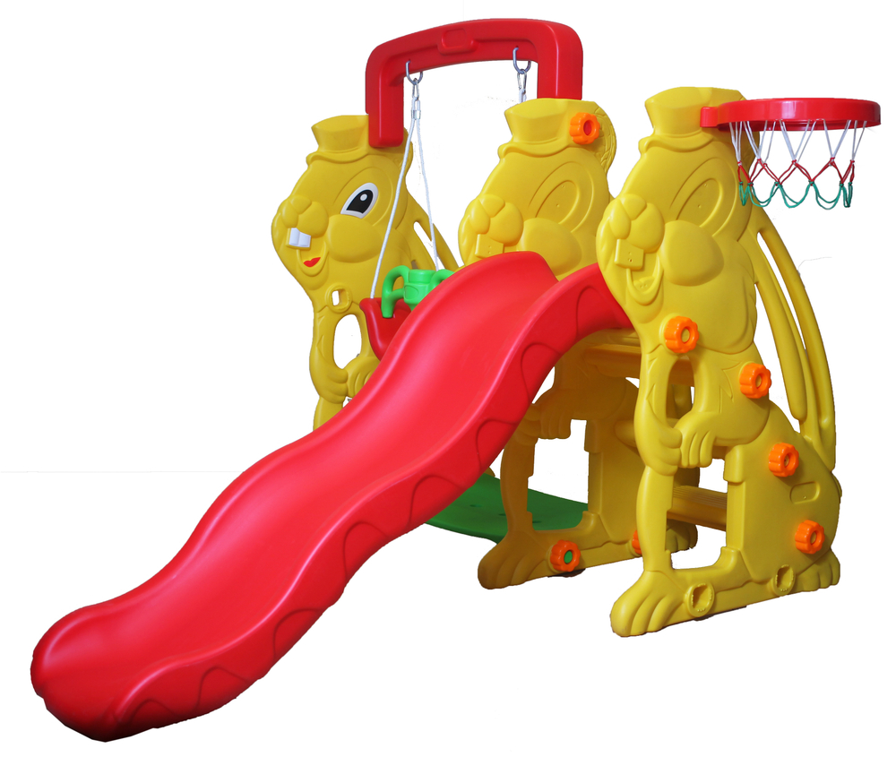 Детский комплекс Капризун Кролик с волнистой горкой