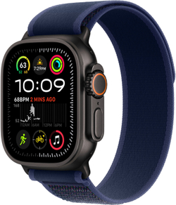 Apple Watch Ultra 2 GPS + Cellular (2024), 49 мм, корпус из черного титана, ремешок Loop Голубого цвета