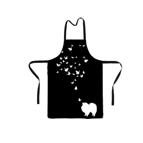 Фартук "Шпиц и бабочки"