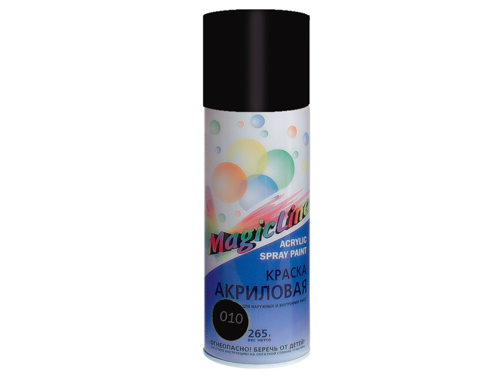 010 Краска чёрная матовая (265г) RAL 9004