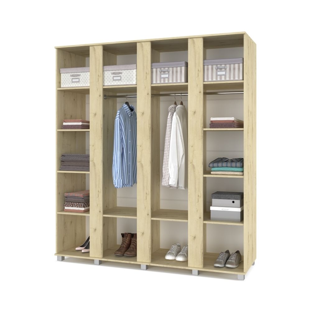 Шкаф четырехстворчатый "Пандора" П42 (ирландский дуб), ЛДСП, MODERN