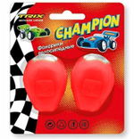 Фонари TRIX Champion детские, комплект передний задний, 2 диода, 3 режима, силикон, красные (20/100)