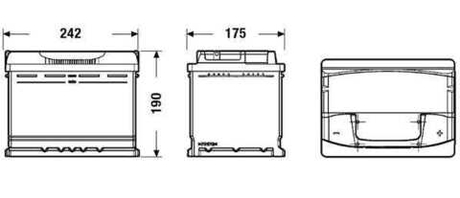 EXIDE - EA640-EXI - Starter Battery