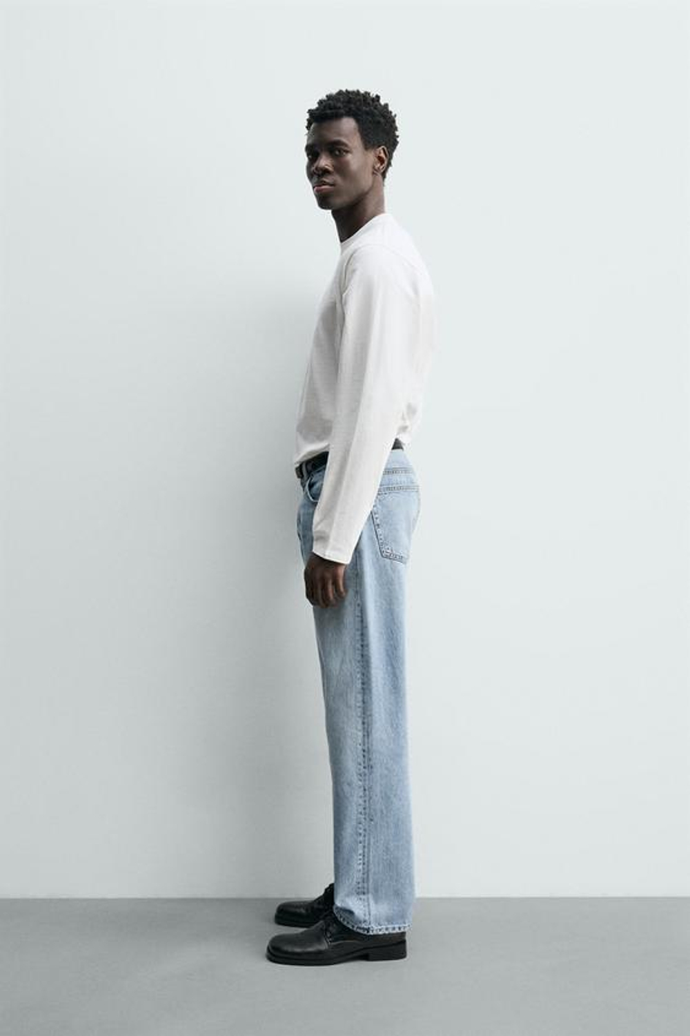 ZARA ДЖИНСЫ STRAIGHT FIT, СИНИЙ