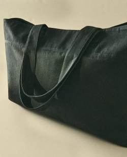 ZARA HOME ПЛЯЖНАЯ ХЛОПКОВАЯ СУМКА, ЗЕЛЁНЫЙ