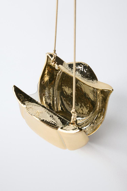 ZARA СУМКА-ТЮЛЬПАН, ЗОЛОТИСТЫЙ