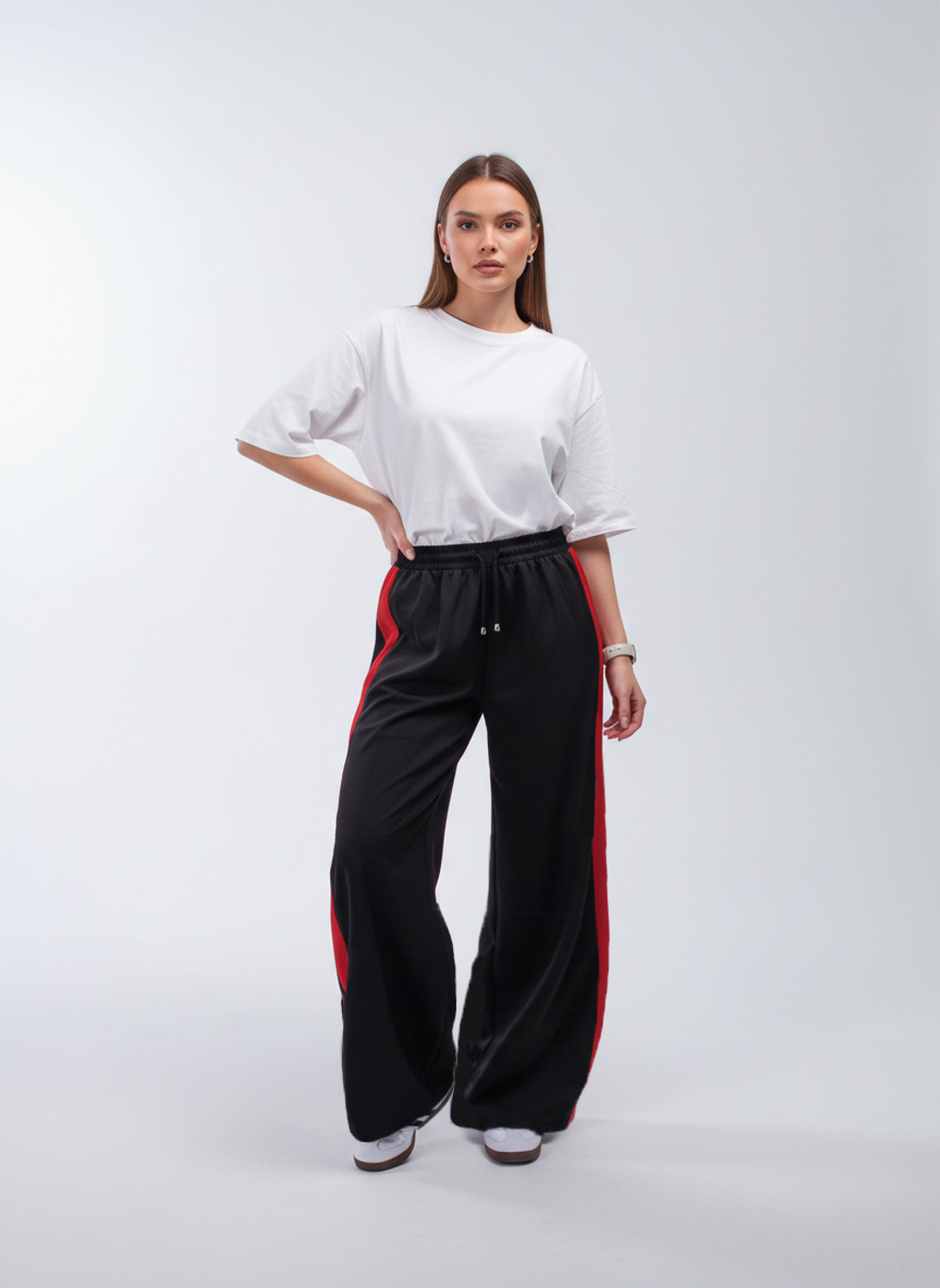 Брюки Lime red lampas