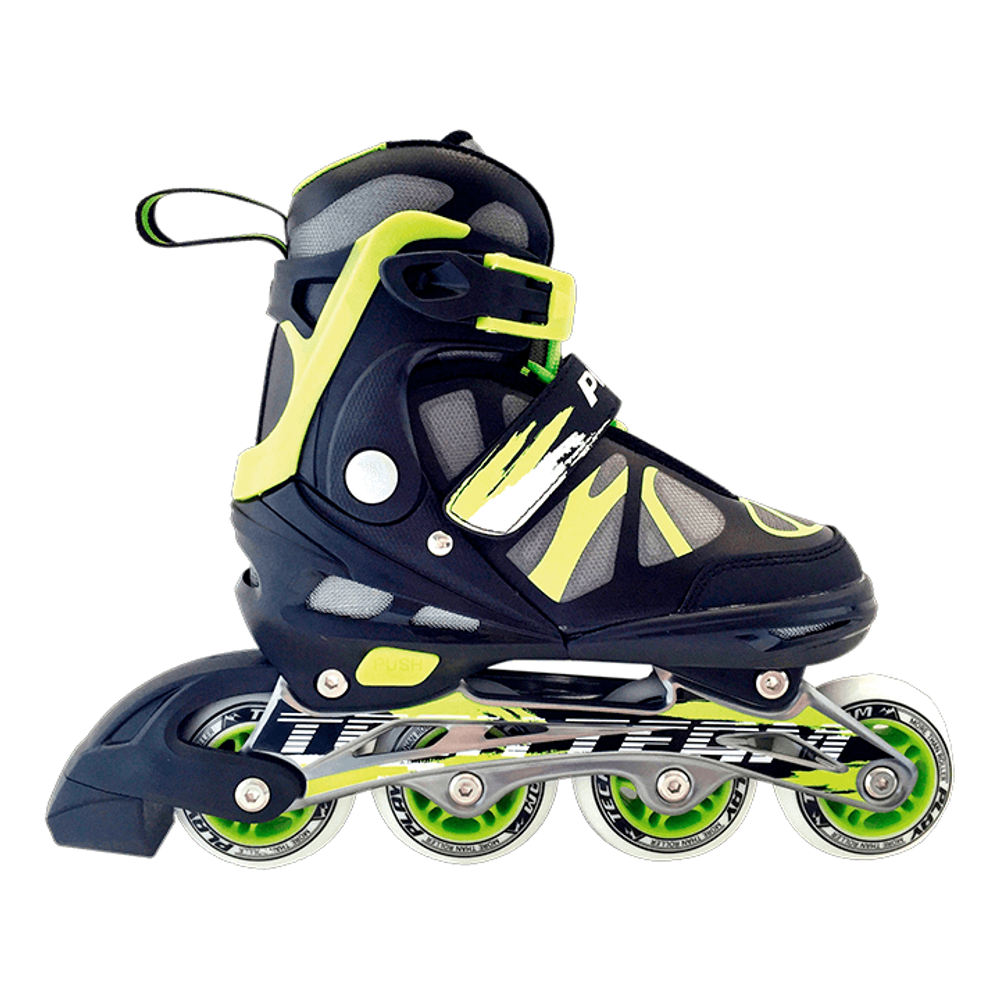 Роликовые коньки Play, р-р 34-37 (M), цвет зеленый