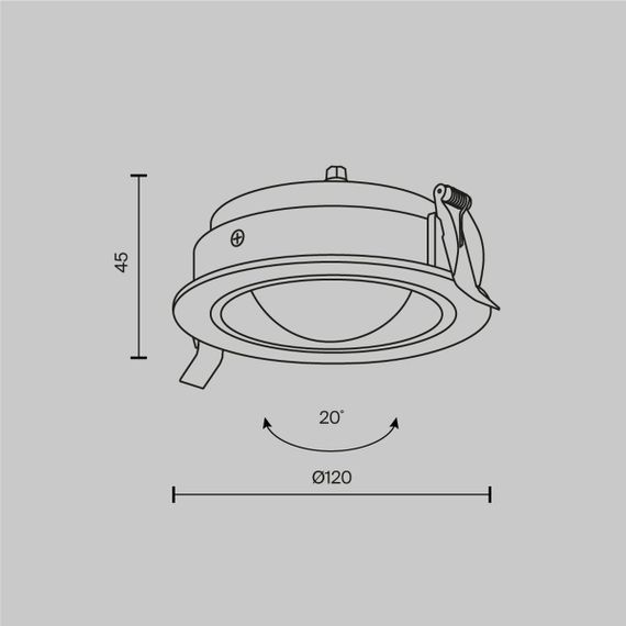 Встраиваемый светодиодный светильник Maytoni Technical Downlight Lens DL105-12W3K-W