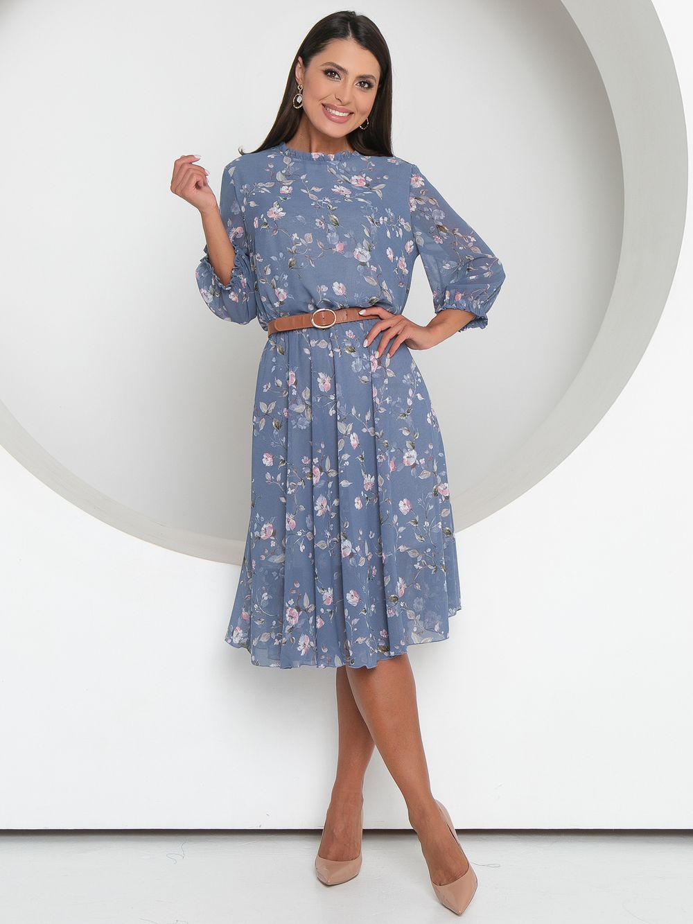 Платье Восхитительный шифон (блу) Diolche (Акция)