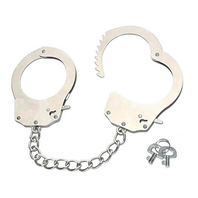 Наручники игровые металлические Onjoy BDSM Metal Cuffs (Цвет: серебряный)