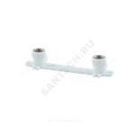 Планка монтажная PP-R белая Дн 25х1/2" ВР под смеситель с водорозетками VALFEX 10124025