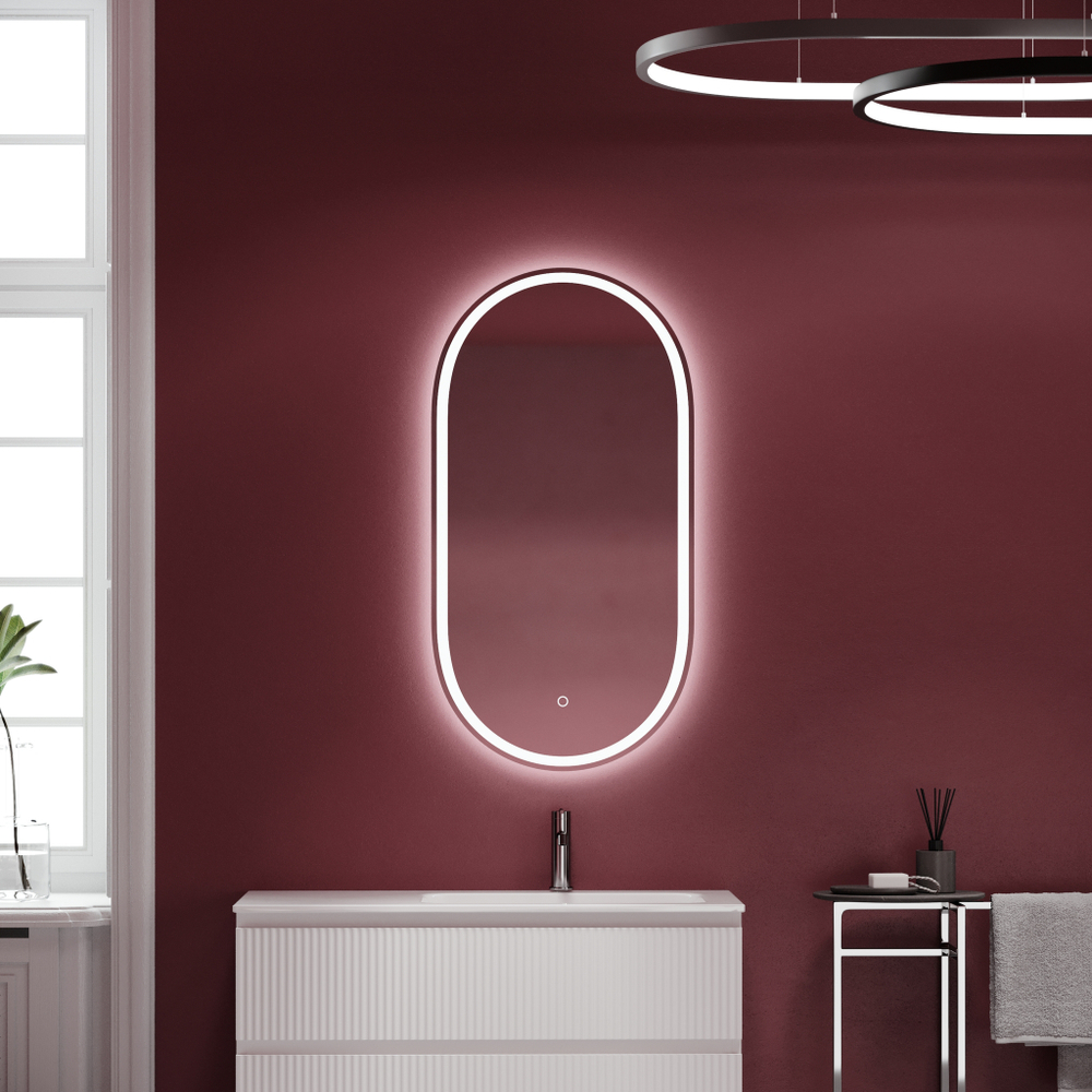 Зеркало Sancos Oval 55 см OV55F с подсветкой