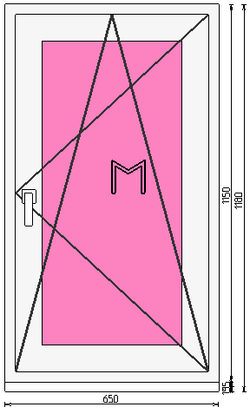 Пластиковое окно 1150 х 650 ТермА Эко + Москитная сетка