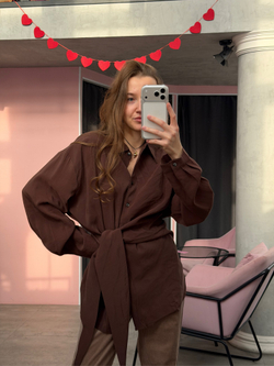 Блуза Homie шоколадный