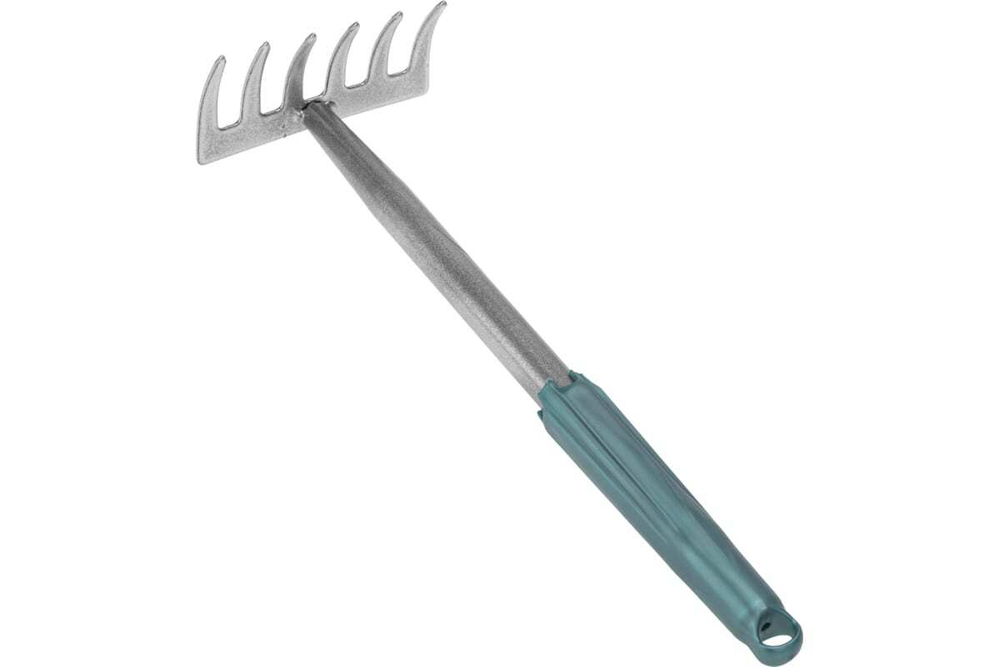 ГРАБЛИ 6 ПРЯМЫХ ЗУБЬЕВ С МЕТАЛЛИЧЕСКОЙ РУЧКОЙ ЧЕТЫРЕ СЕЗОНА 64-0017