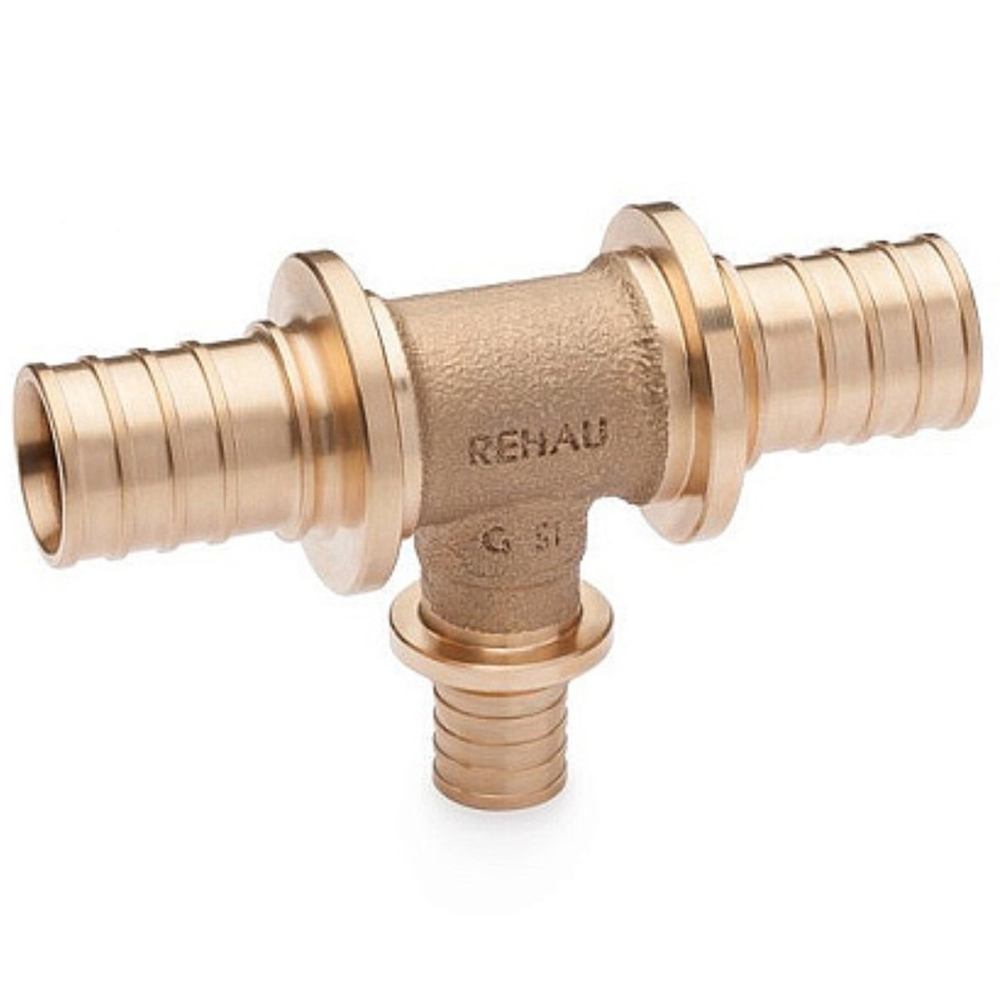 Тройник REHAU PLATINUM RX с уменьшенным боковым проходом 25-16-25, бронза