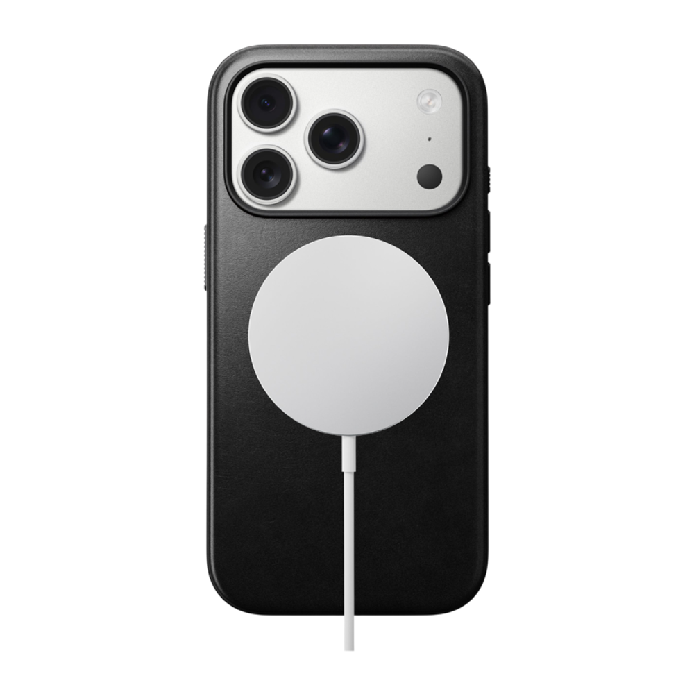 Кожаный чехол MagSafe Nomad Horween Modern Leather Case для iPhone 17 Pro Гибридный укреплённый чехол из натуральной кожи Horween с сенсорной накладкой для Контроллера камеры