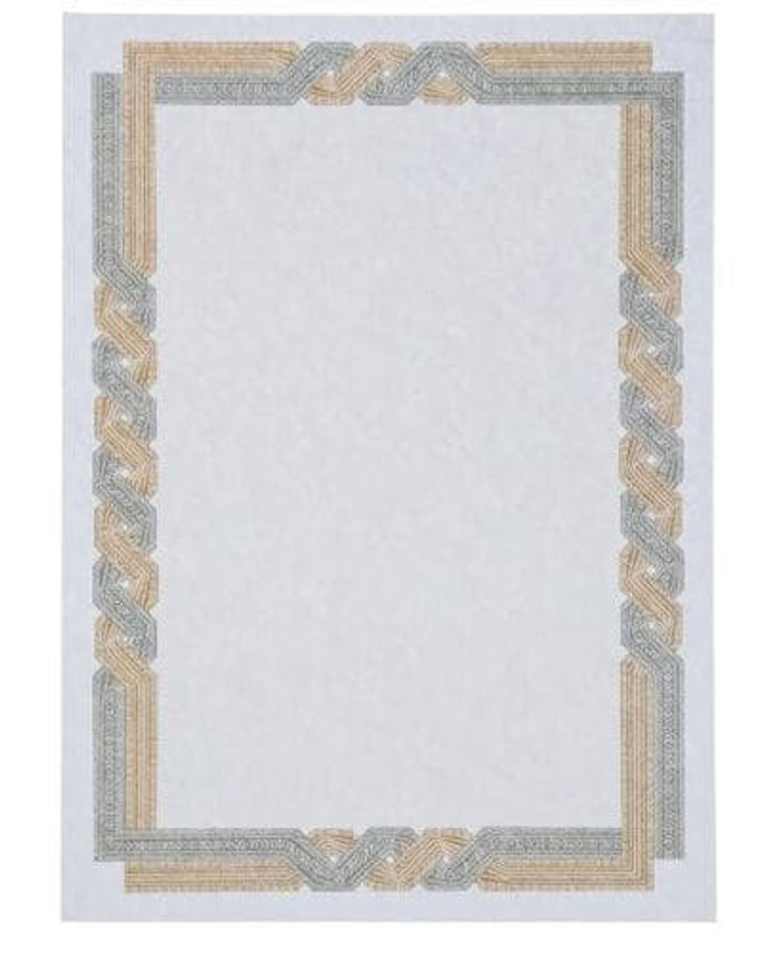 Сертификат-бумага А4 Attache 50 шт/уп коричневая крученая рамка ID2