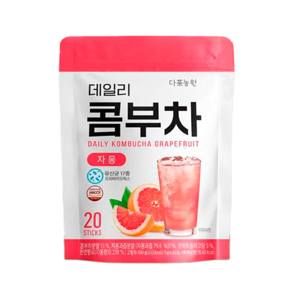 Комбуча корейская набор 20 шт Грейпфрут Danongwon Daily Kombucha Grapefruit,  Корея