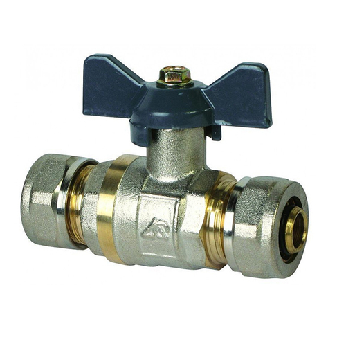 МП Кран шар цанга 20*20