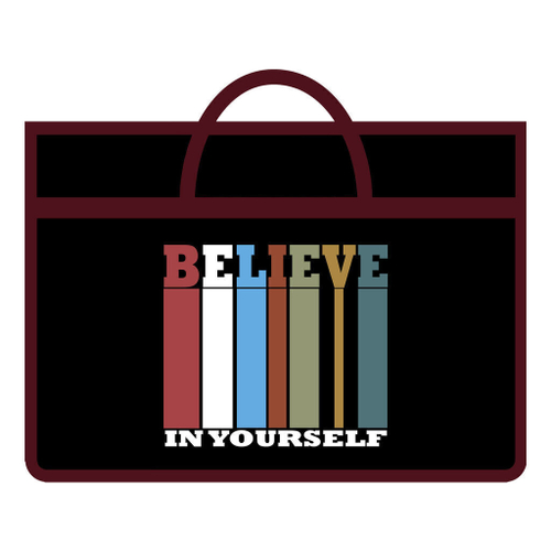 Папка А3 пластик молния сверху/ручки тесьма"Believe in yourself" ПЧЕЛКА ПМ-А3-26