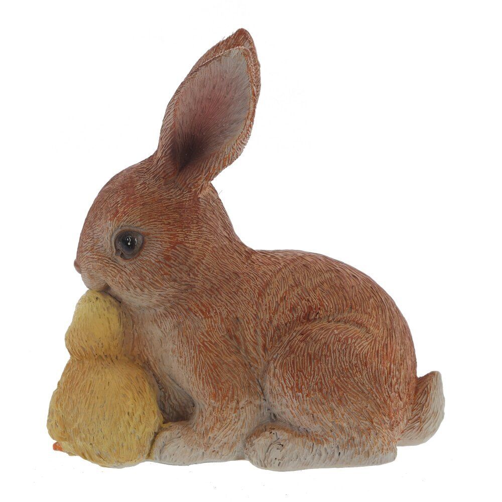 GAEM Фигурка декоративная "Заяц с утенком", L10 W6 H10,5 см