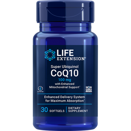 Super Ubiquinol CoQ10 w/Enhanced Mitochondrial 100mg Softgels Life Extension