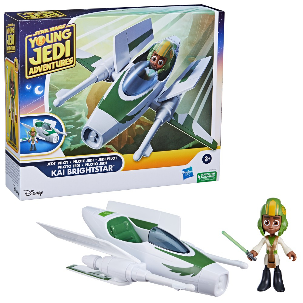 Hasbro Star Wars - X-wing + фигурка действия Кай Брайтстар Приключения молодых джедаев F8014
