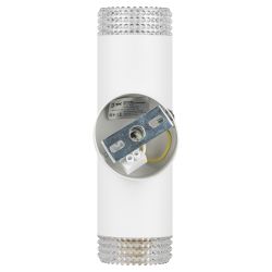 Светильник настенный ЭРА WL50 WH/TR 2*GU10 2*12Вт IP20 белый, прозрачный