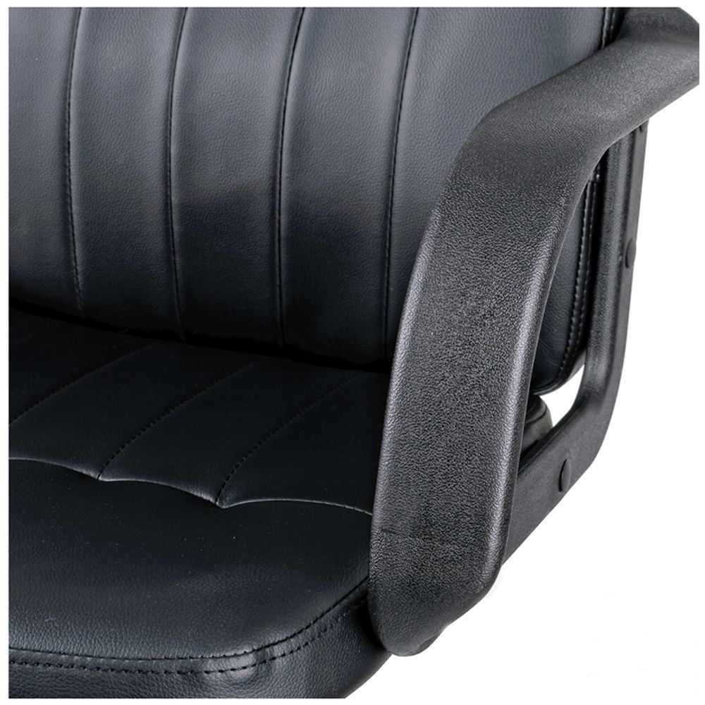 Кресло оператора Helmi HL-M01 "Brief", экокожа черная