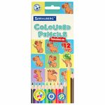 Карандаши цветные "АССОРТИ 8 ДИЗАЙНОВ 3+ лет", 12 цветов, трехгранные, BRAUBERG, 182055