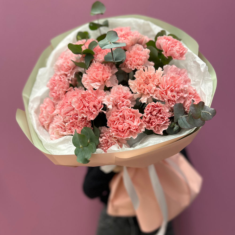 Букет из розовых диантусов #29