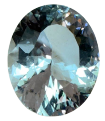 Аквамарин натуральный, огранка «овал» 11.5×9.5 мм