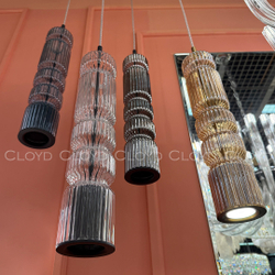 Подвесной светильник Cloyd HOW P1 / выс. 39 см - черный - прозрачн. стекло (арт.11602)