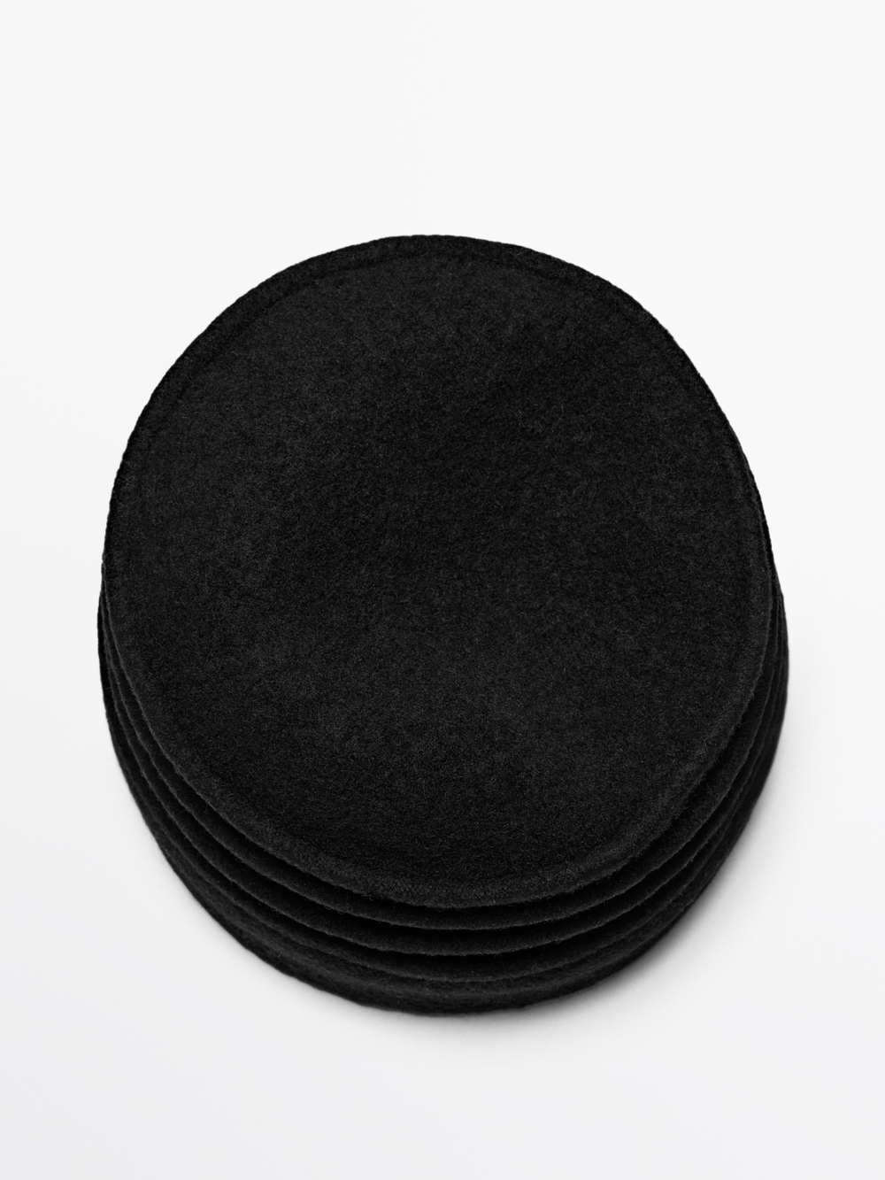 Massimo Dutti Берет из 100% шерсти - Limited Edition, черный