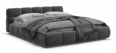 Босс Дрим Кровать+ПМ 160 Велюр Монолит серый