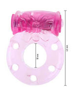 Эрекционное кольцо с вибрацией "Бабочка" Vibro Ring (Цвет: розовый)