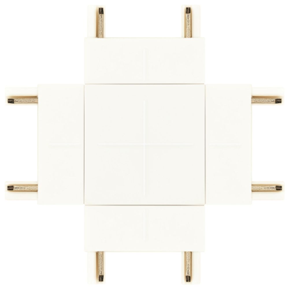 Коннектор питания ЭРА TRM-S5-CX WH для магнитного шинопровода Х-образный белый для системы S5 | Магнитный шинопровод и аксессуары