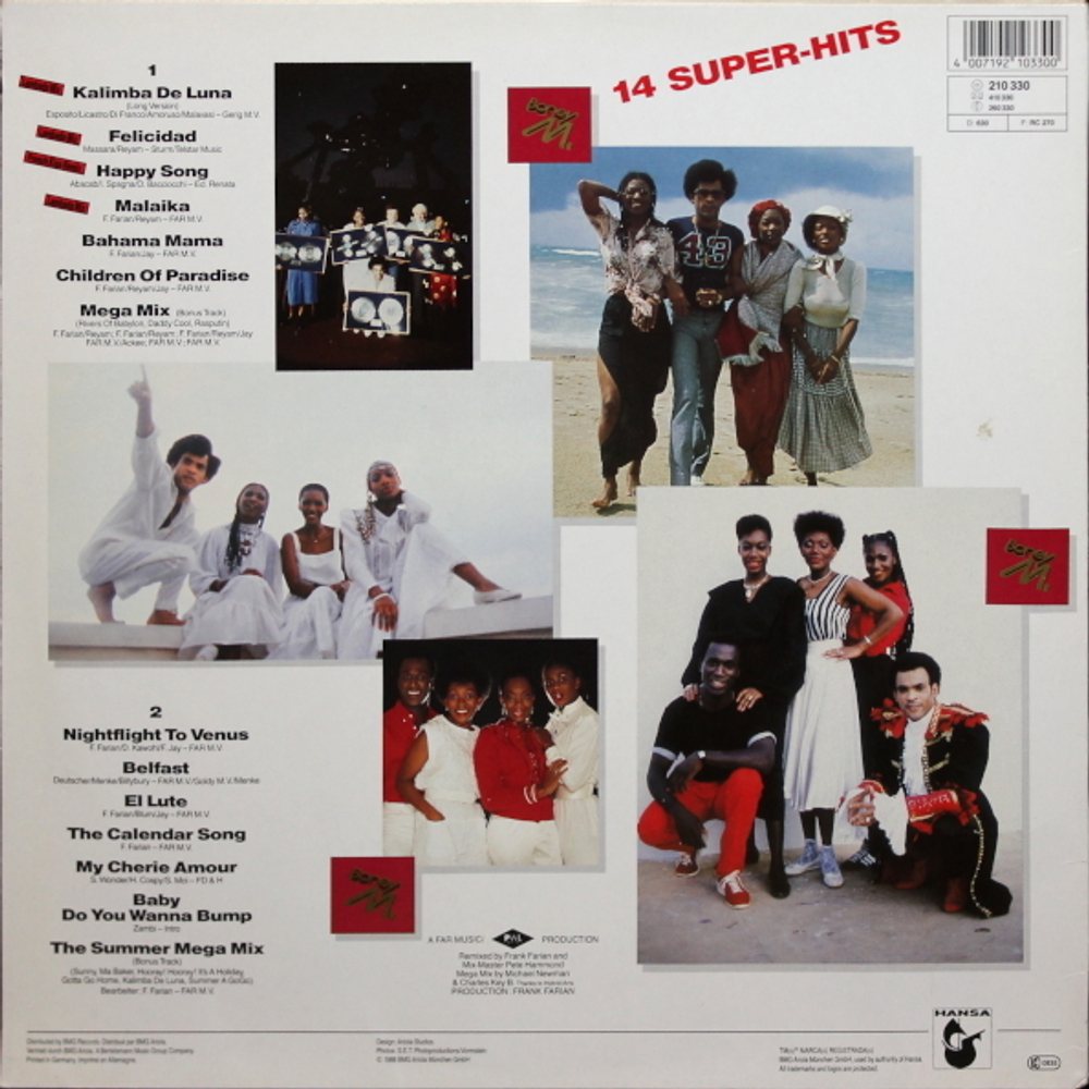 Boney M. / Greatest Hits Of All Times - Remix '89 Volume II (LP)