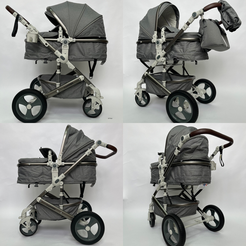 Коляска-трансформер с сумкой 2 в 1 Luxmom 518-SW